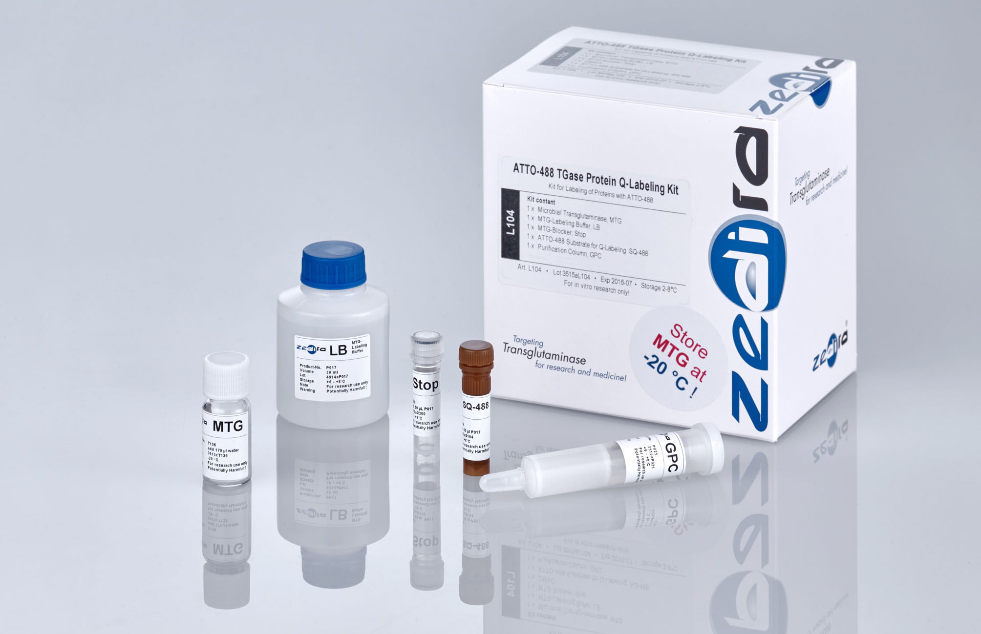 Atto-488 TGase Protein Labeling Kit L104 Zedira